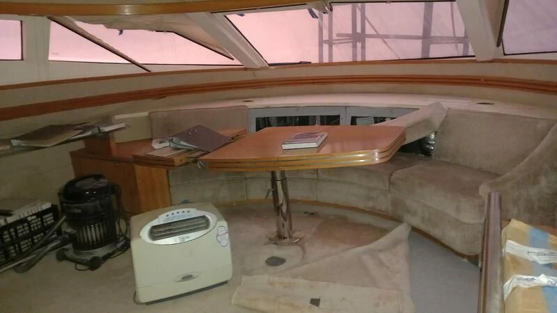 a room with a couch and a table aboard MY LADY ROSE Yacht for Sale