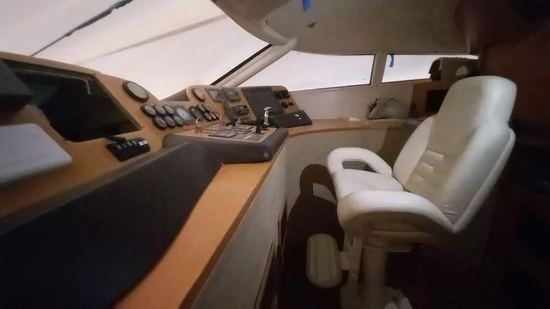 a desk with a computer and a chair aboard MY LADY ROSE Yacht for Sale