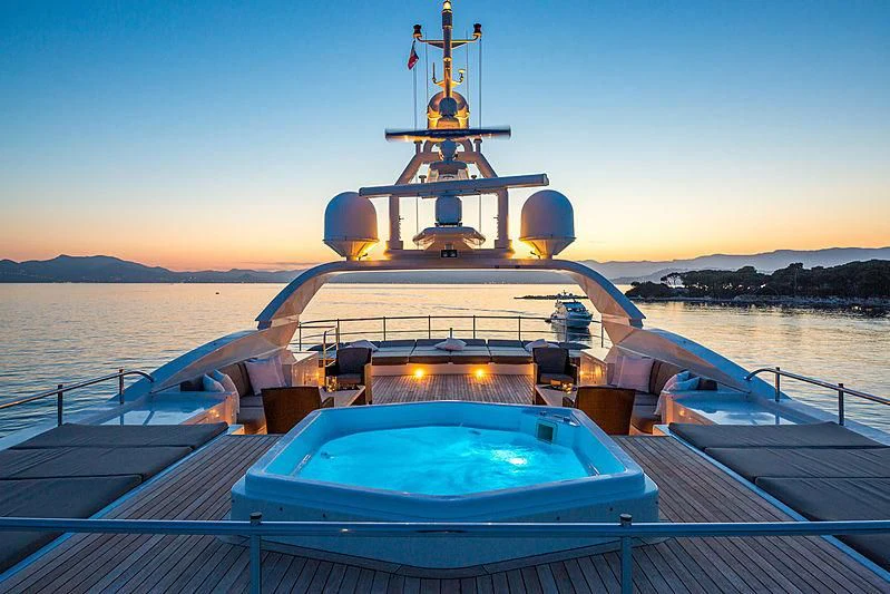 a large ship on a dock aboard THEOLINA Yacht for Sale