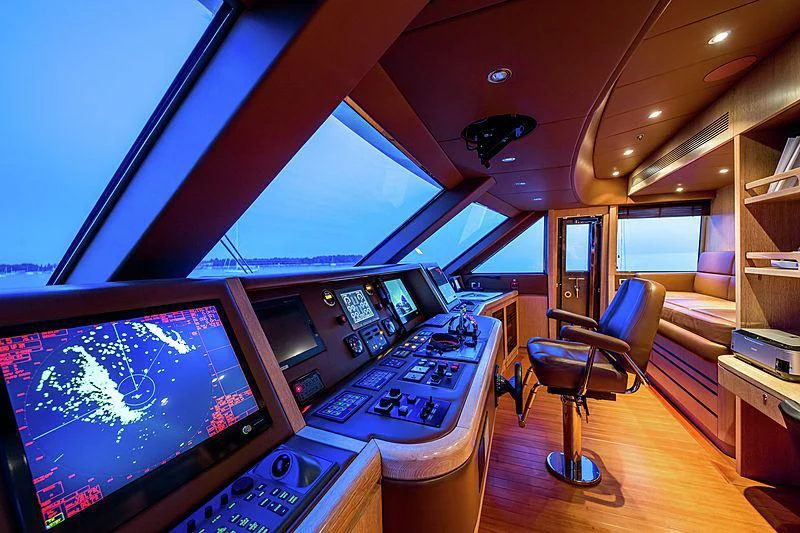 a room with a computer and a chair aboard THEOLINA Yacht for Sale