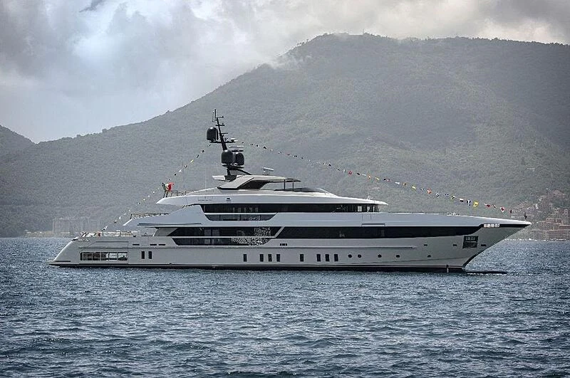 a white yacht in the water aboard AILY Yacht for Sale