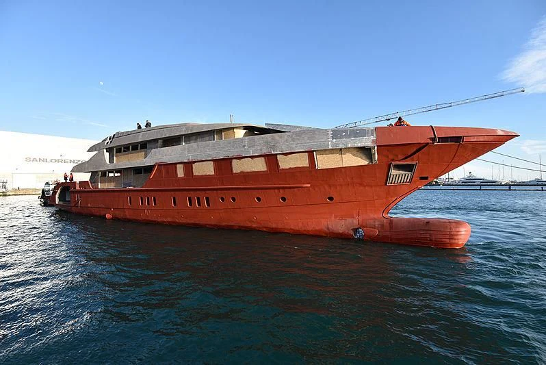 a large boat on the water aboard AILY Yacht for Sale