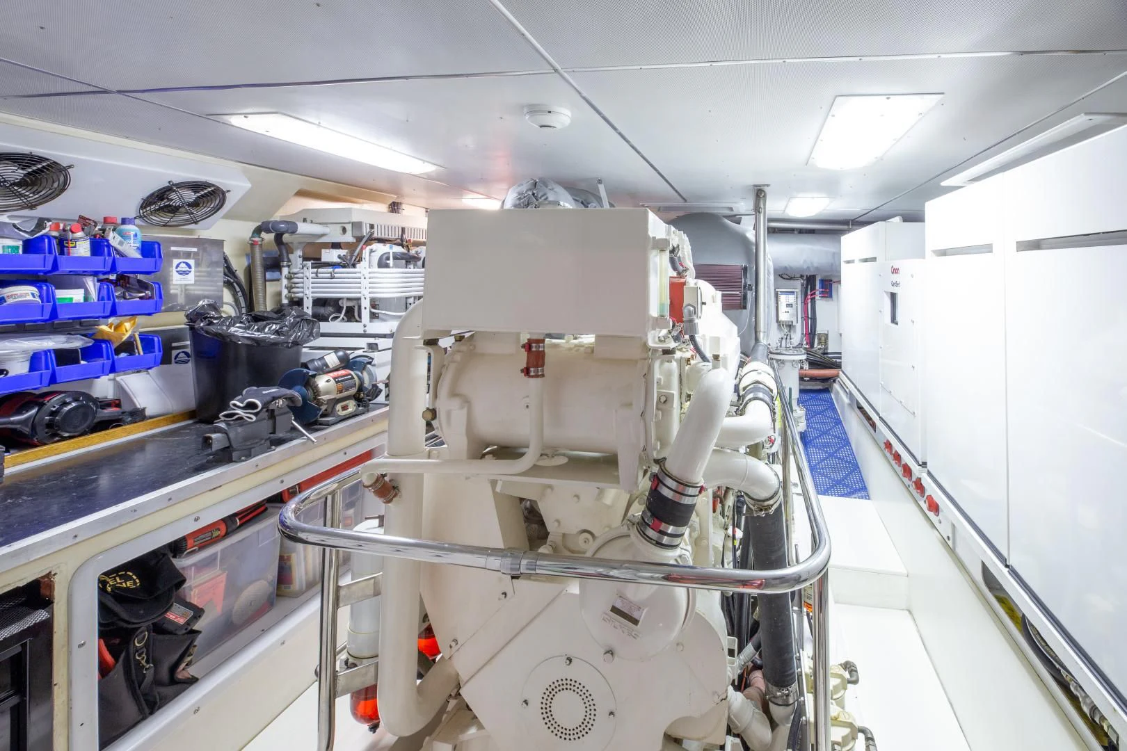 a large room with machinery aboard ISLANDER Yacht for Sale
