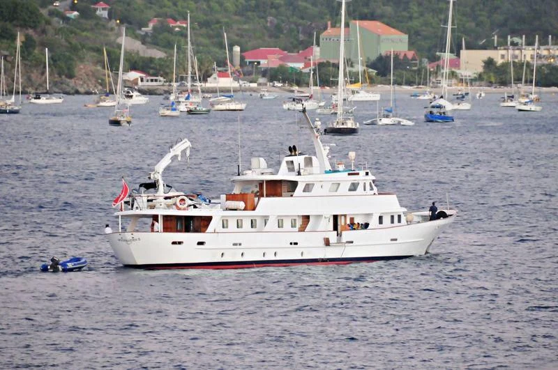 a boat in the water aboard TRAFALGAR Yacht for Sale
