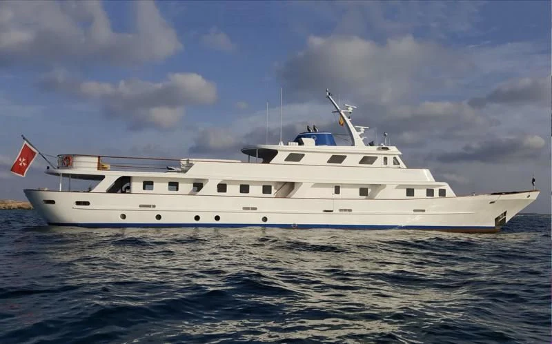 a boat in the water aboard TRAFALGAR Yacht for Sale