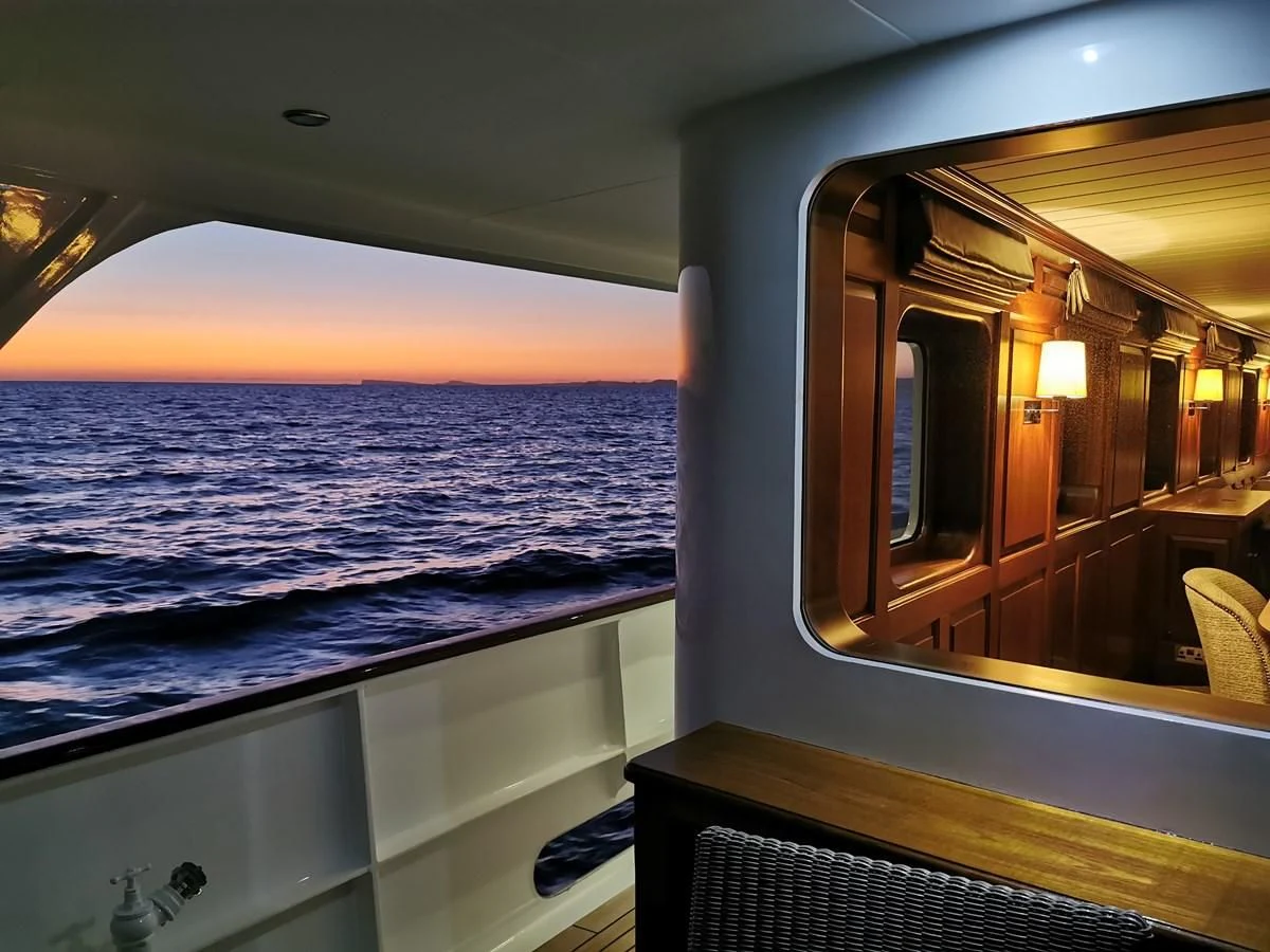 a boat in the water aboard TRAFALGAR Yacht for Sale