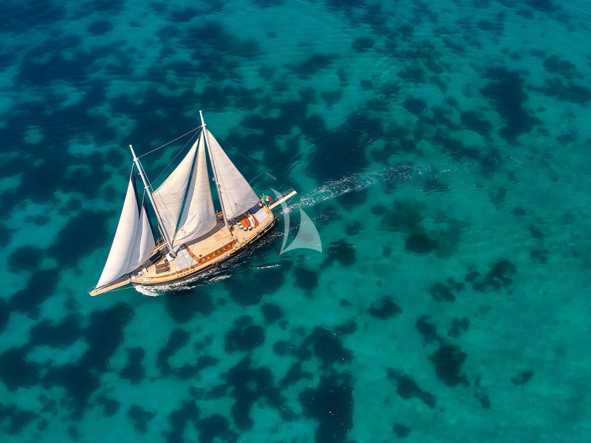 a boat in the water aboard MYRA Yacht for Sale