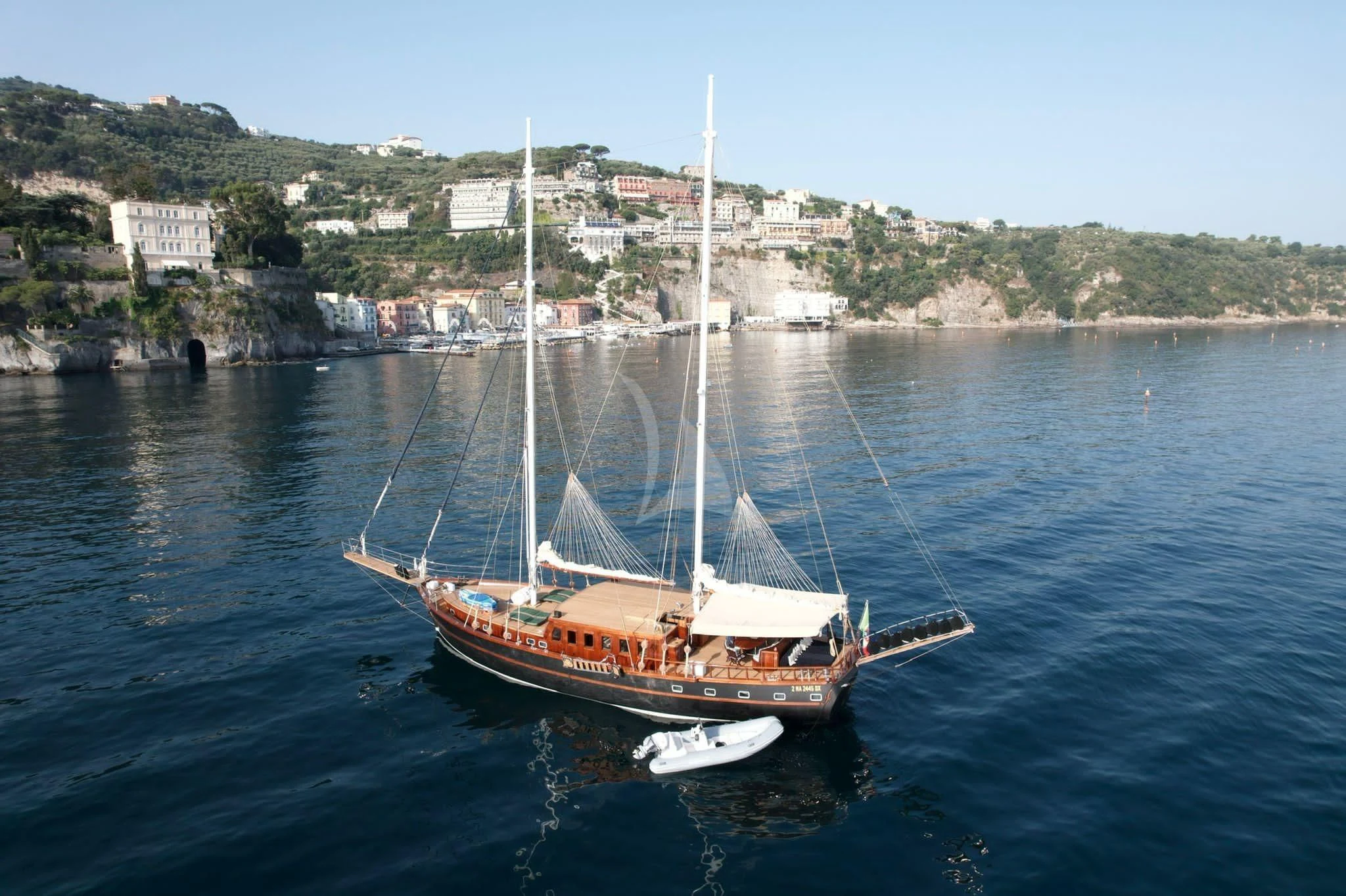 a boat on the water aboard MYRA Yacht for Sale