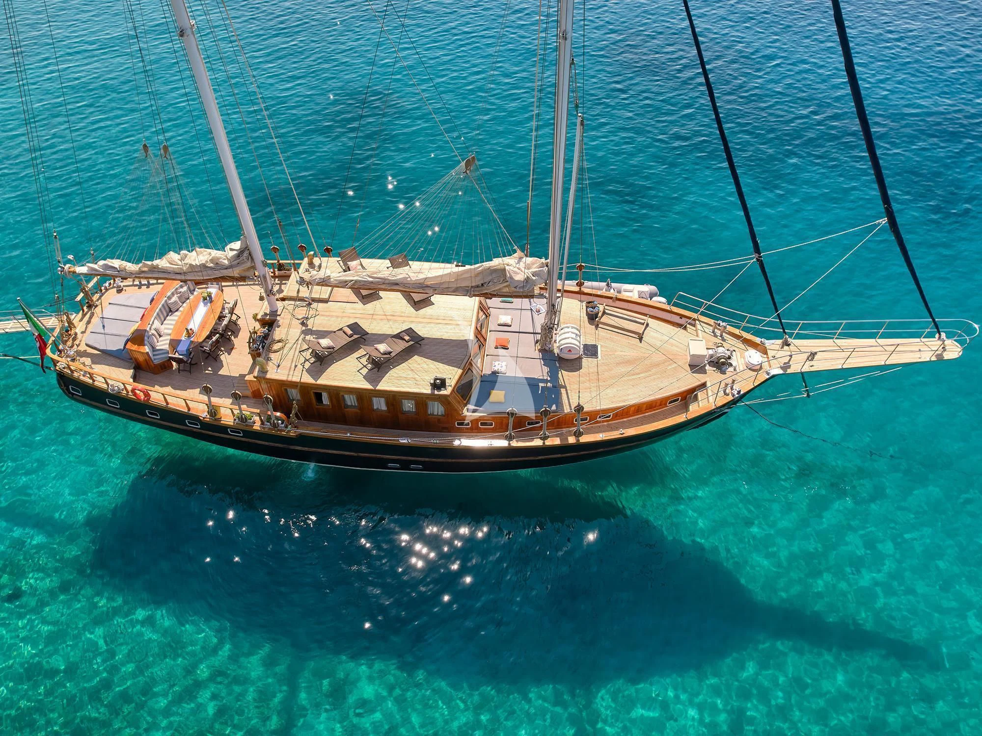 a boat in the water aboard MYRA Yacht for Sale