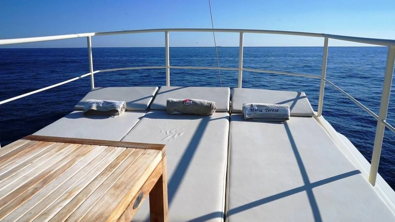 a boat on the water aboard MARIA TERESA Yacht for Sale
