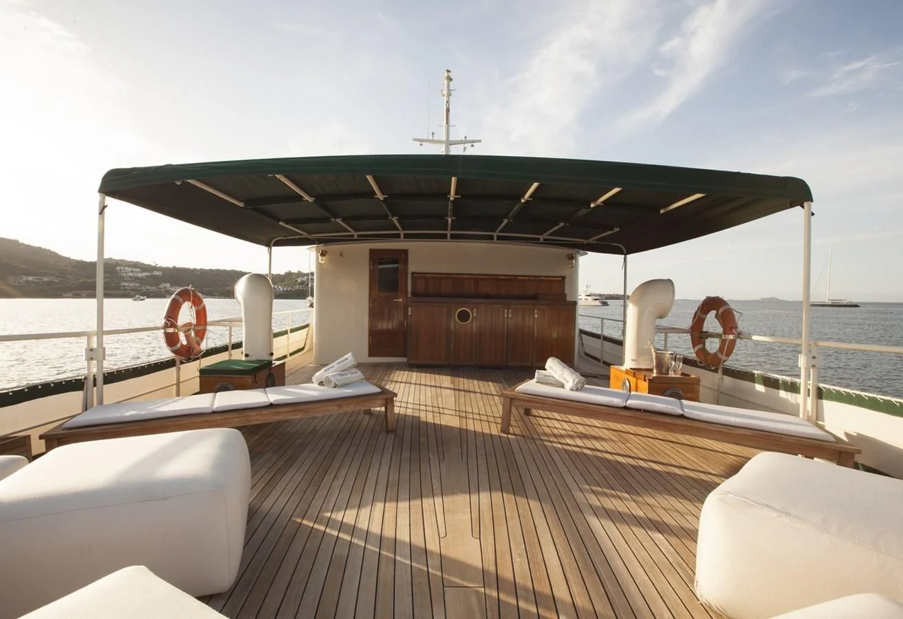 a boat on the water aboard MARIA TERESA Yacht for Sale
