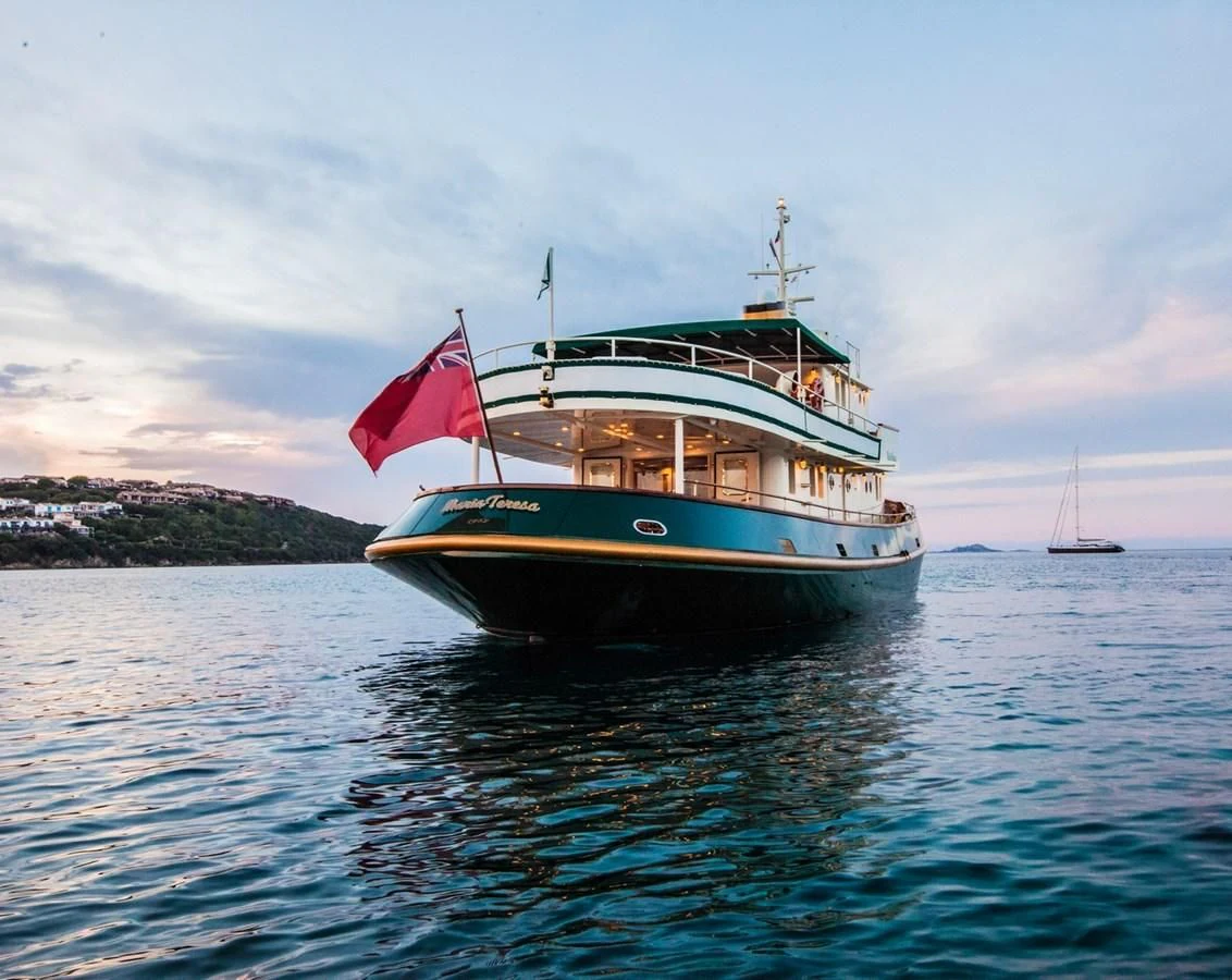 a boat on the water aboard MARIA TERESA Yacht for Sale