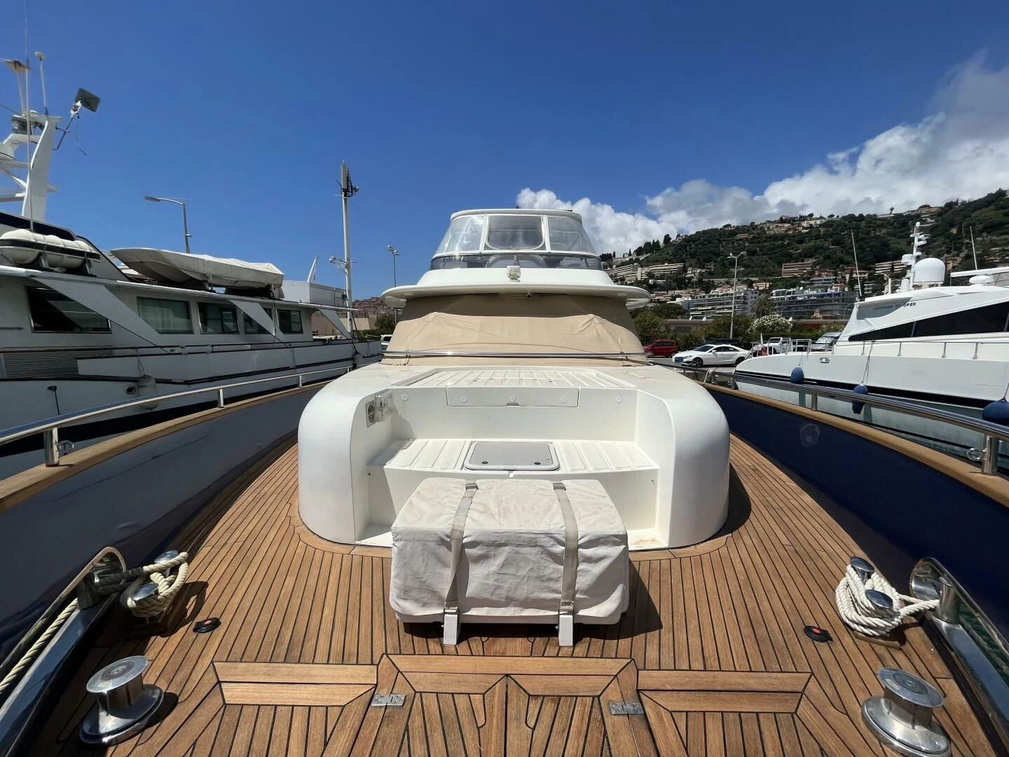 a boat on a deck aboard CHARISMA II Yacht for Sale