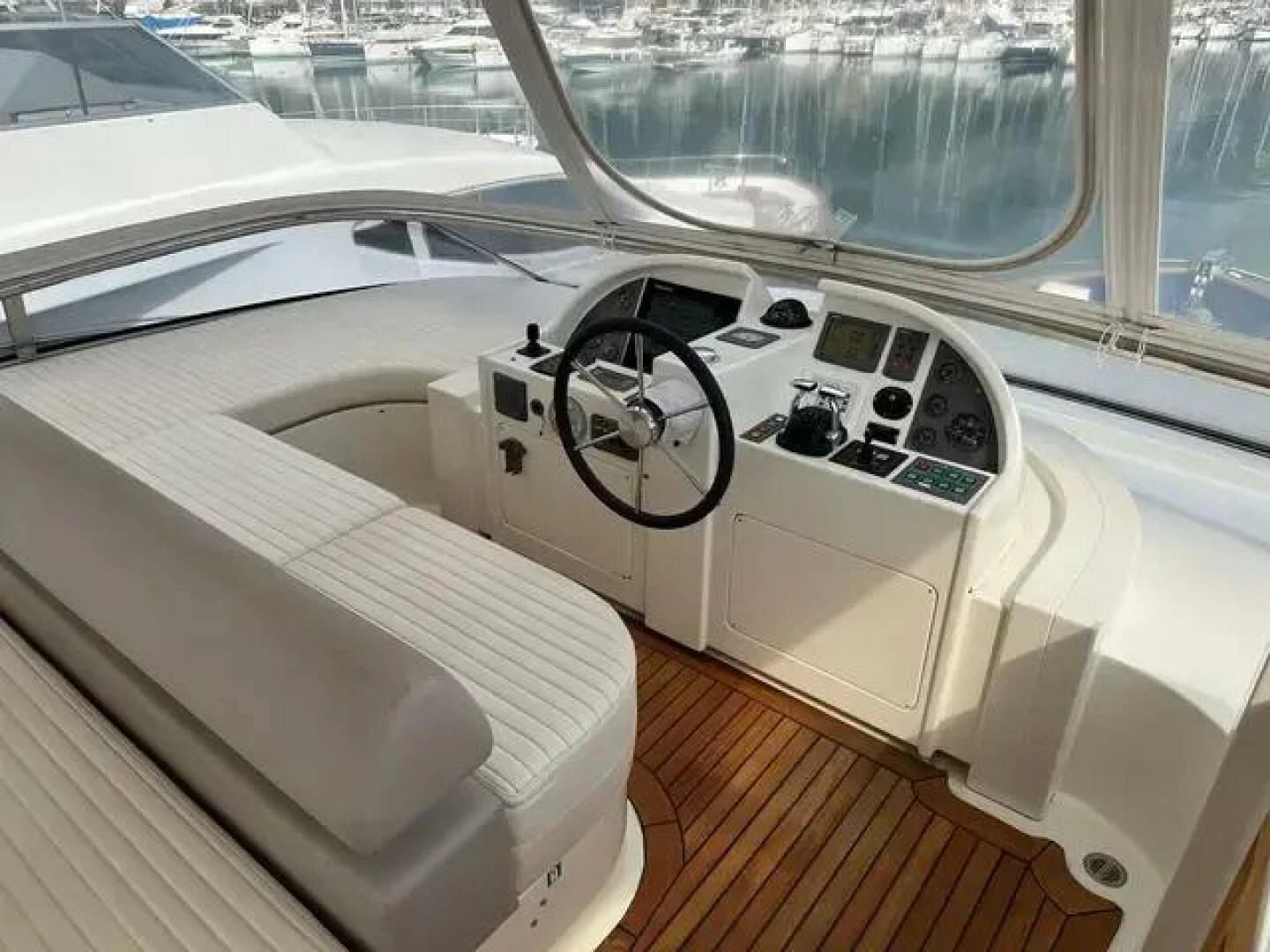 inside of a car aboard CHARISMA II Yacht for Sale