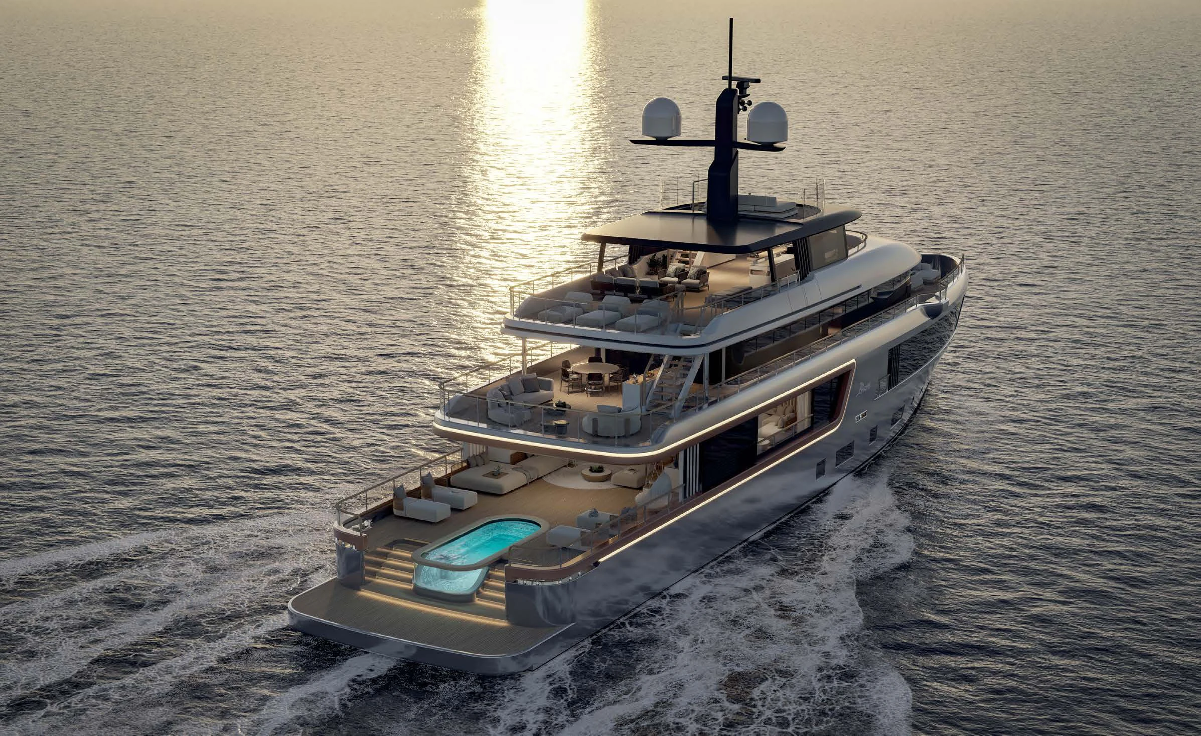 a boat in the water aboard MOTOPANFILO 45M BMP502 Yacht for Sale