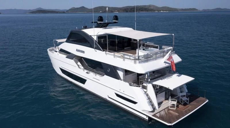 a boat on the water aboard MAKORO Yacht for Sale