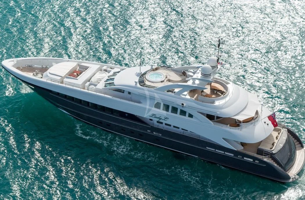 a boat on the water aboard LADY L Yacht for Charter