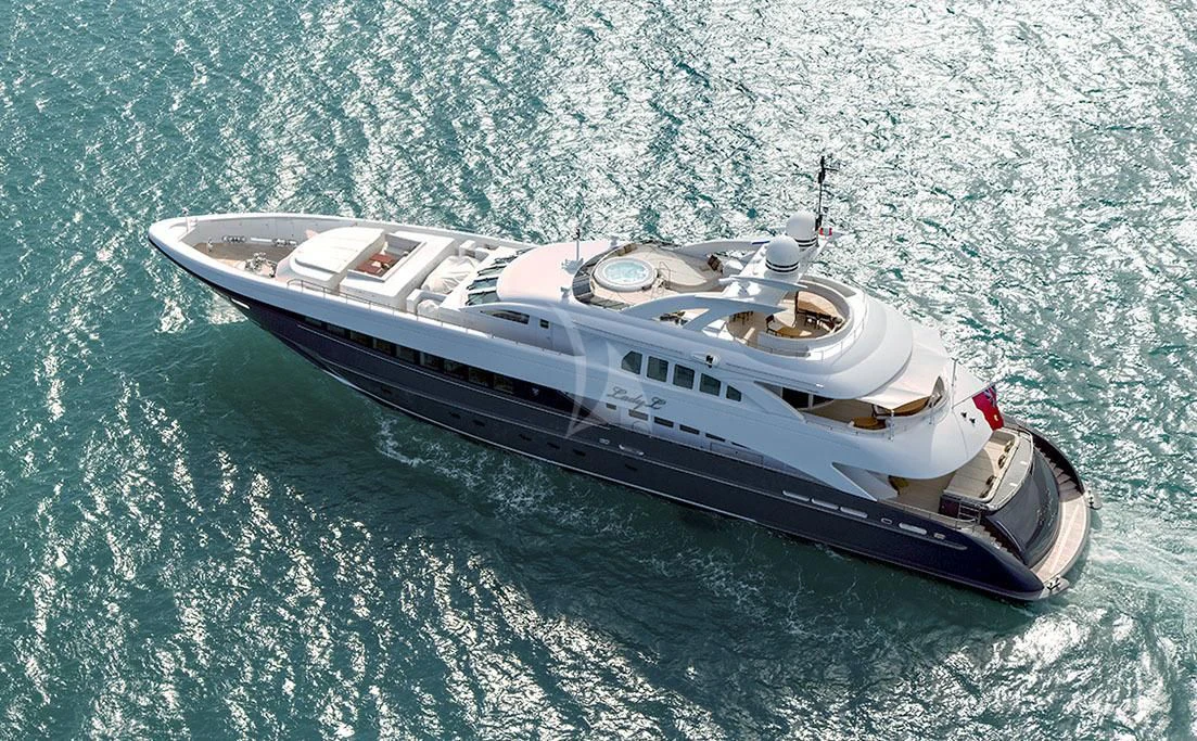 a boat in the water aboard LADY L Yacht for Charter