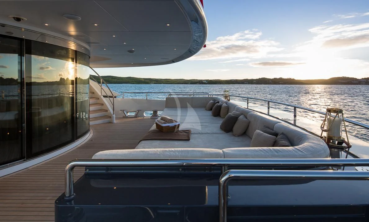 a boat on the water aboard LADY L Yacht for Charter