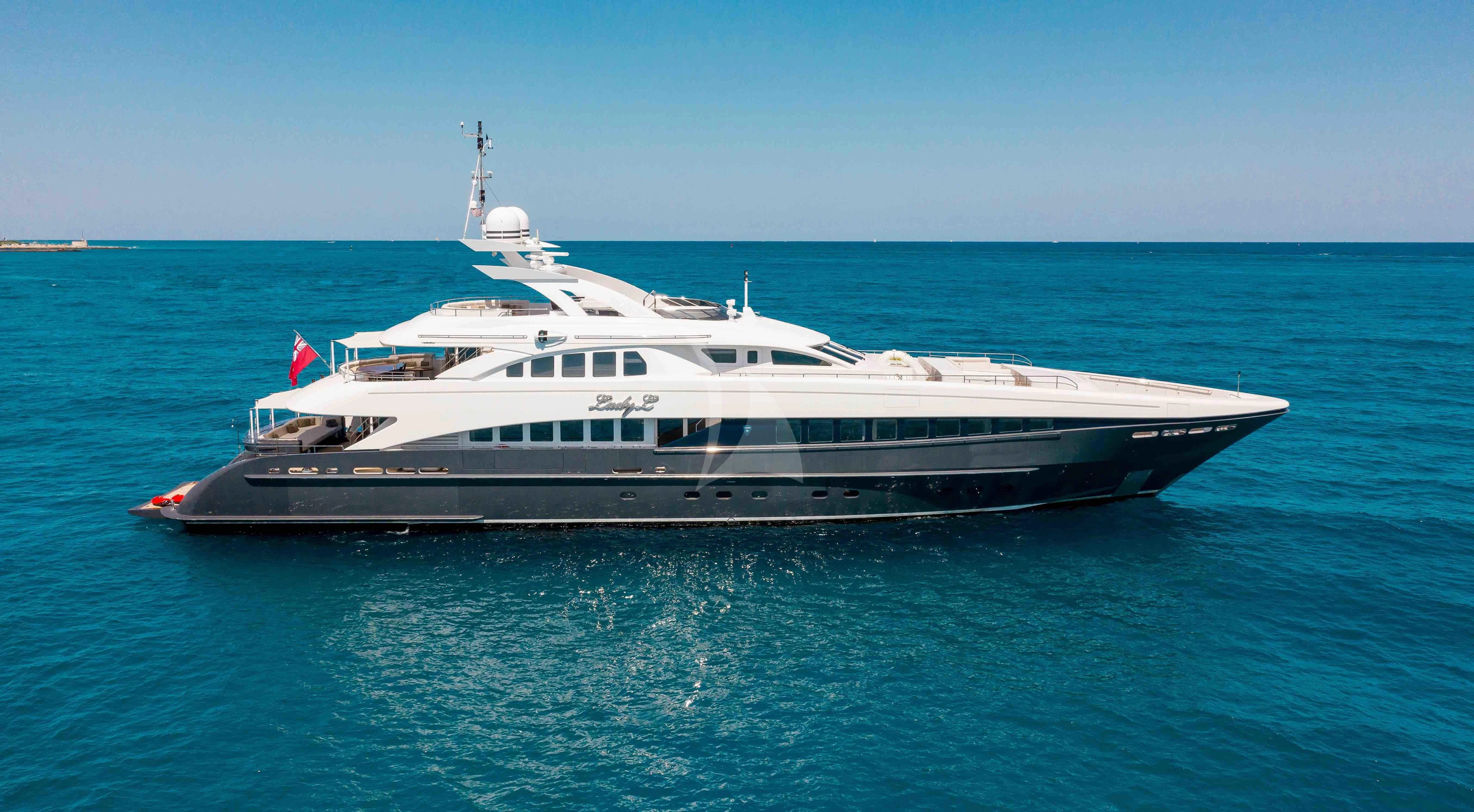 a boat on the water aboard LADY L Yacht for Charter