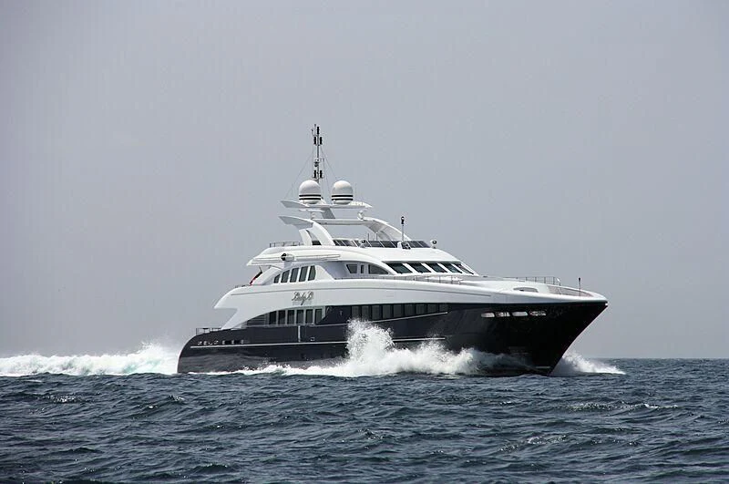 a boat on the water aboard LADY L Yacht for Charter
