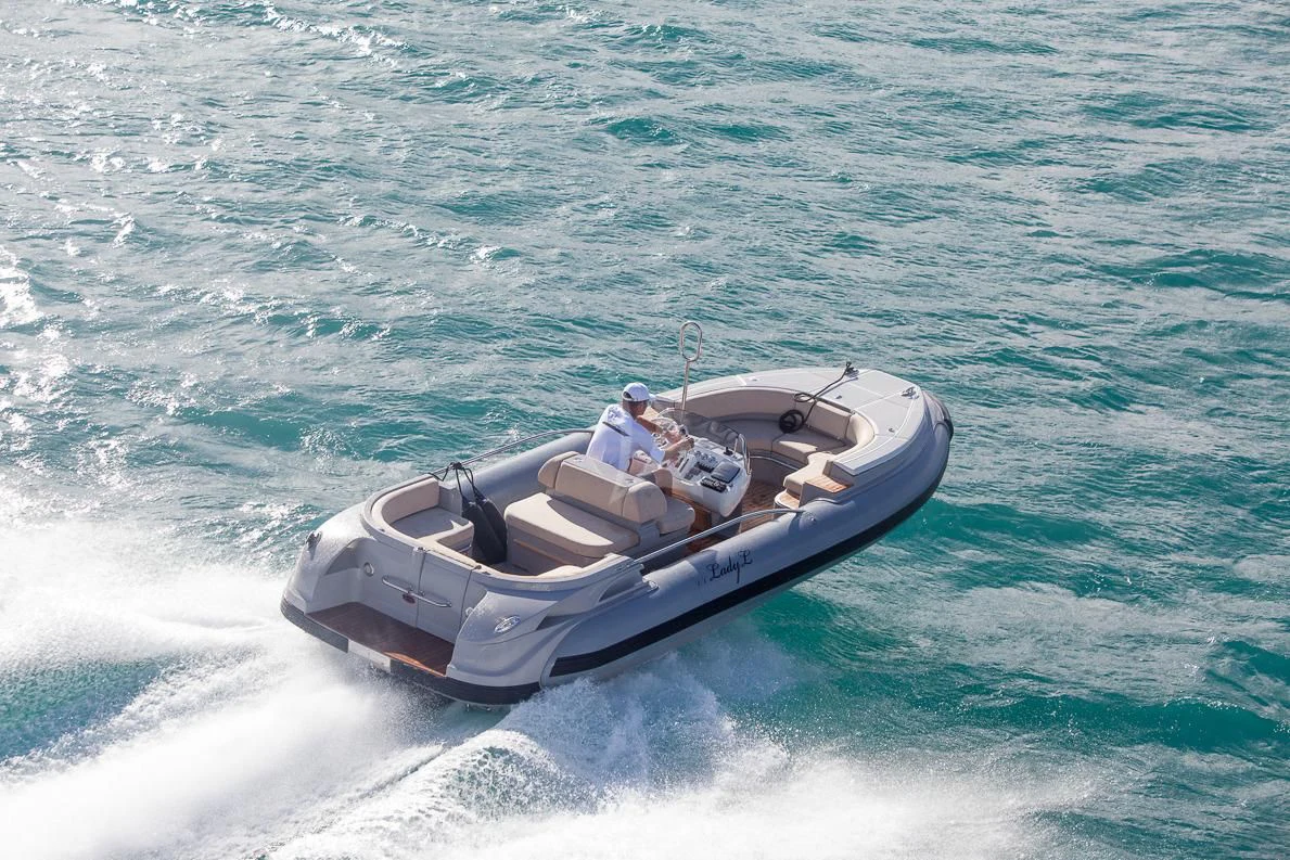 a boat on the water aboard LADY L Yacht for Charter