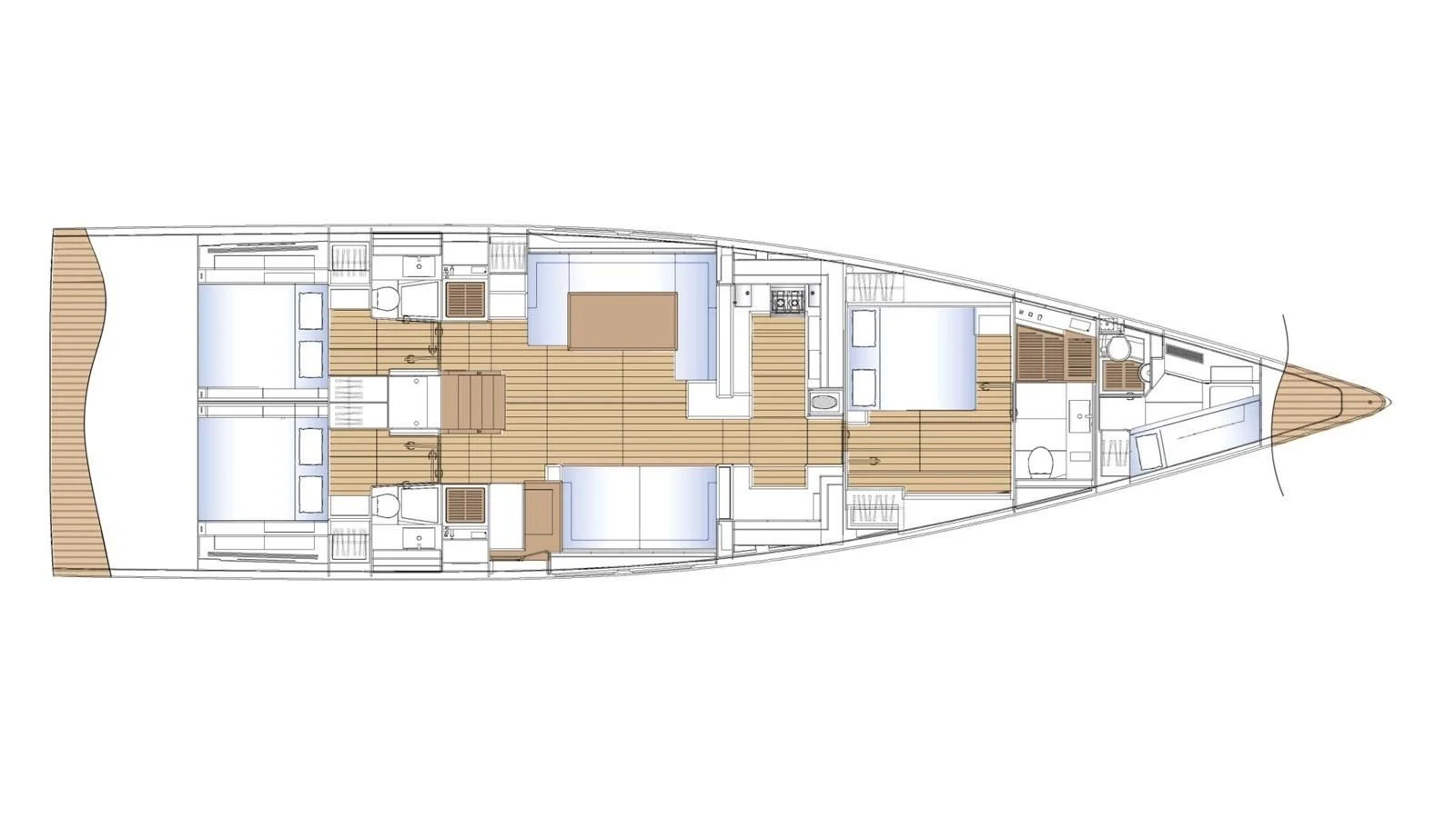 diagram aboard ONE SHOT Yacht for Sale