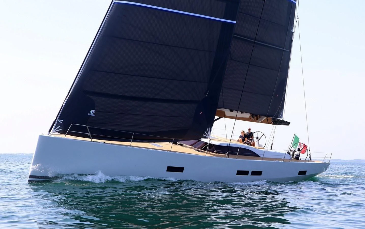 a sailboat on the water aboard ONE SHOT Yacht for Sale
