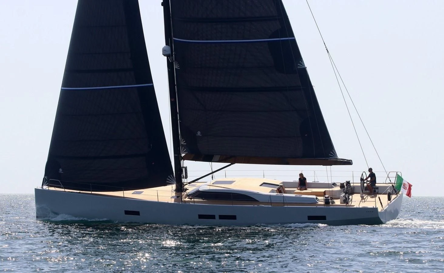 a boat sailing on the sea aboard ONE SHOT Yacht for Sale
