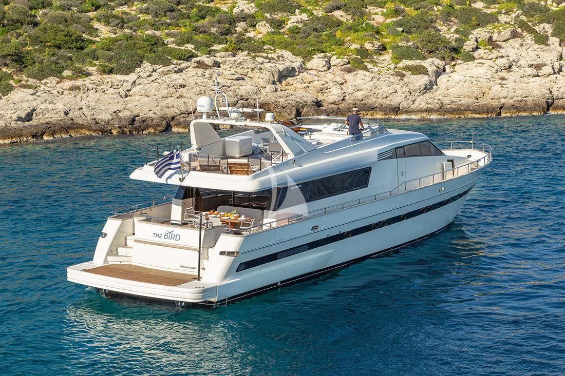 a boat on the water aboard THE BIRD Yacht for Charter