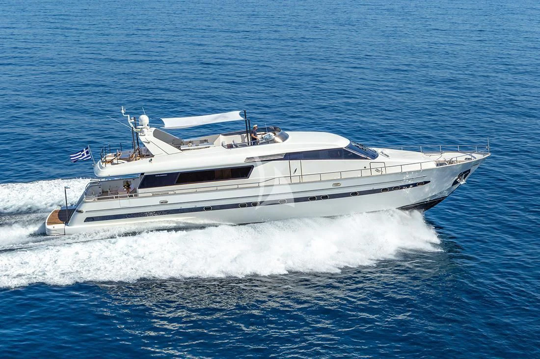 a boat on the water aboard THE BIRD Yacht for Charter