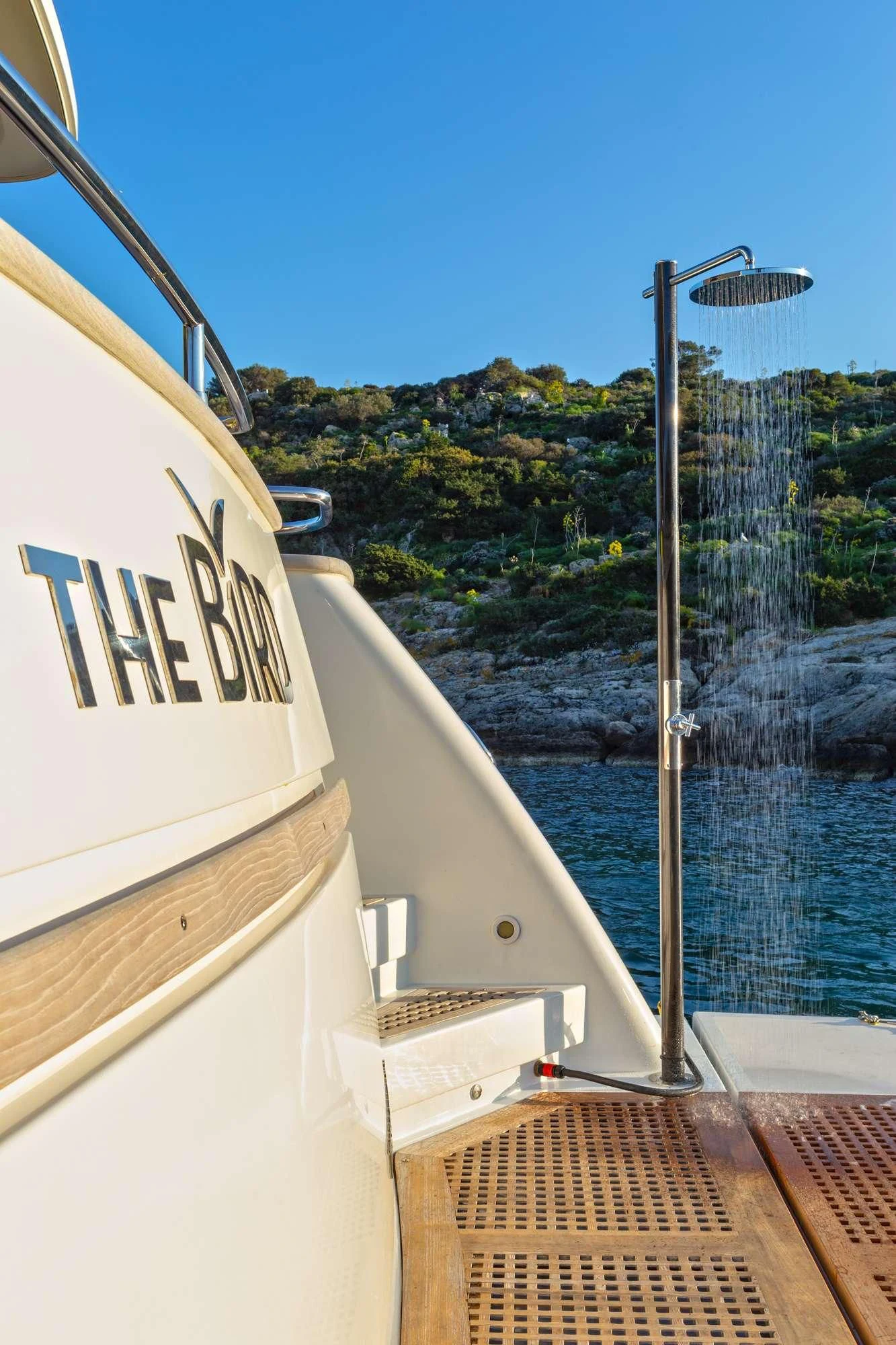 a boat on the water aboard THE BIRD Yacht for Charter