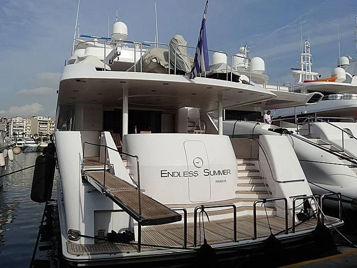 a large ship docked aboard ENDLESS SUMMER Yacht for Sale