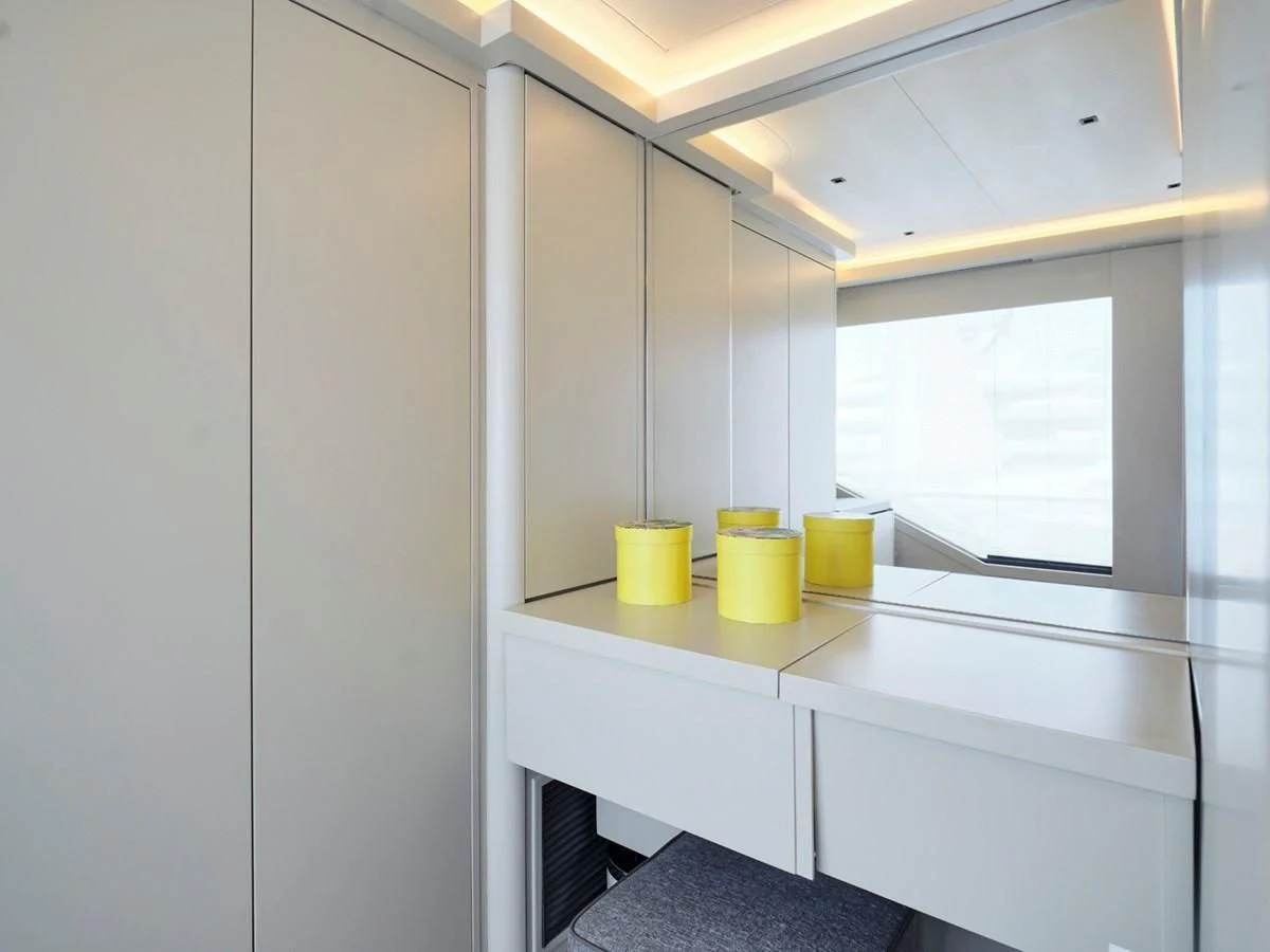 a room with white cabinets aboard ENDLESS SUMMER Yacht for Sale
