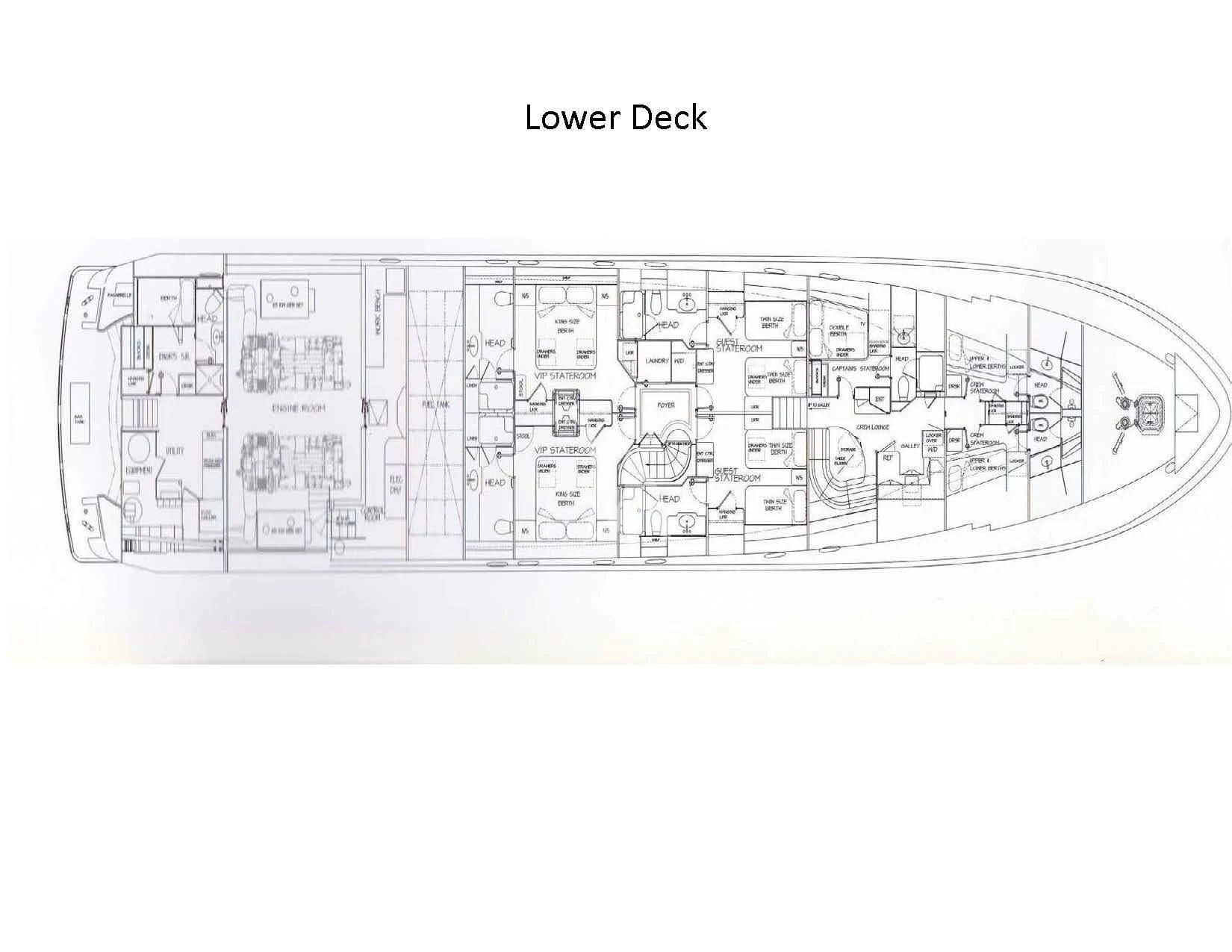 diagram, schematic aboard ENDLESS SUMMER Yacht for Sale