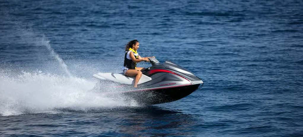 a man on a jet ski aboard ENDLESS SUMMER Yacht for Sale