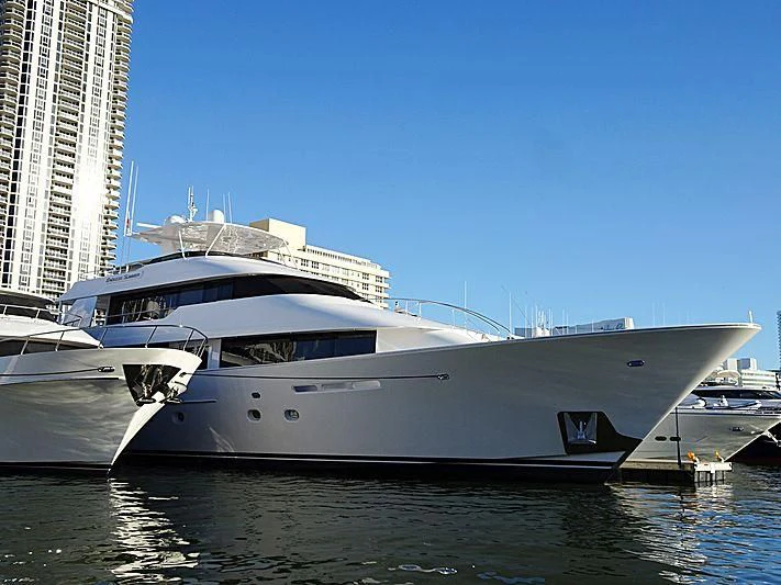 a white yacht in the water aboard ENDLESS SUMMER Yacht for Sale