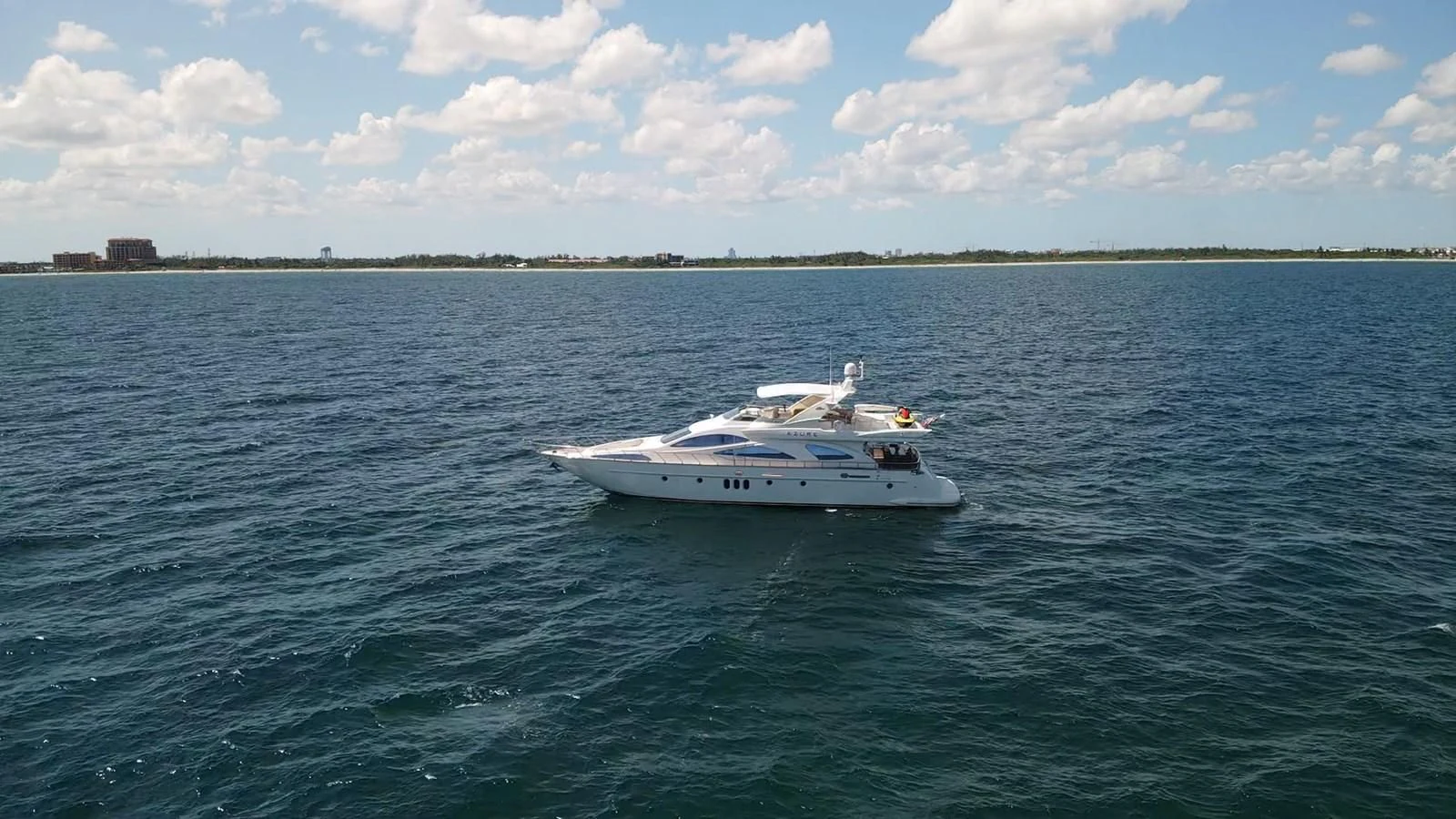 a boat in the water aboard AZURE Yacht for Sale