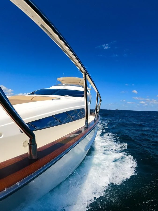 a boat on the water aboard AZURE Yacht for Sale