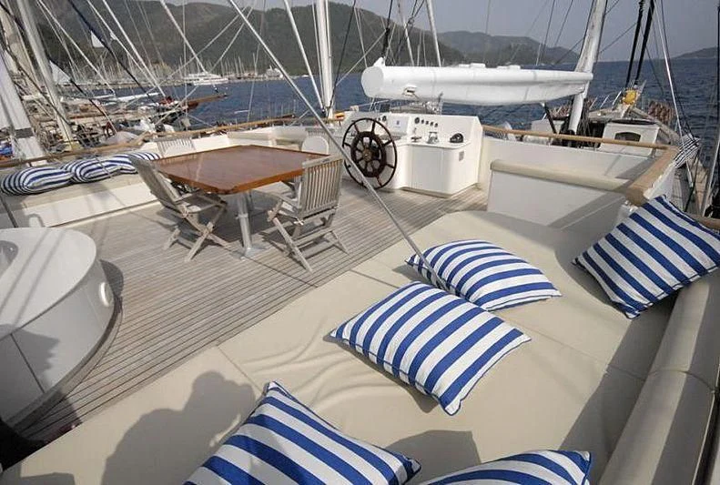 a boat dock with boats aboard PHELAN GOOD Yacht for Sale