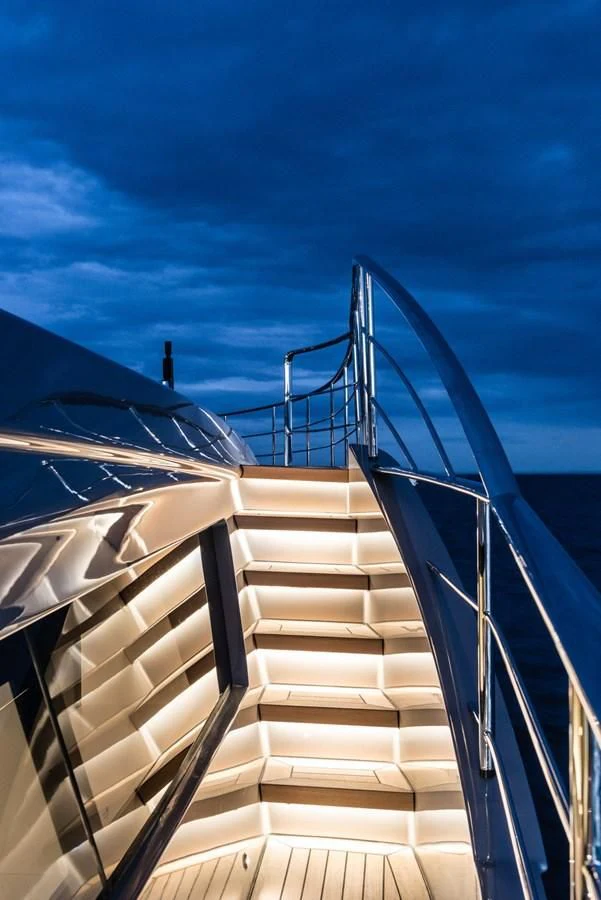 a building with a metal frame aboard TOUCH ME Yacht for Sale