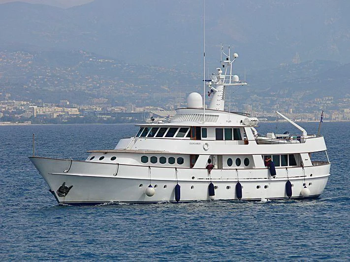 a white boat in the water aboard C SIDE Yacht for Sale