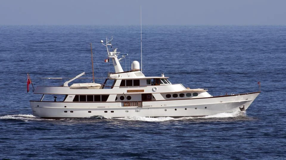 a white boat in the water aboard C SIDE Yacht for Sale