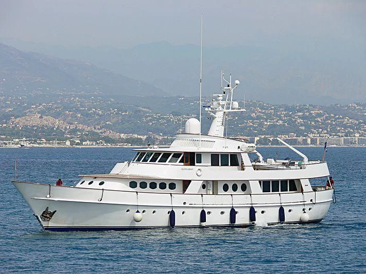 a white boat in the water aboard C SIDE Yacht for Sale
