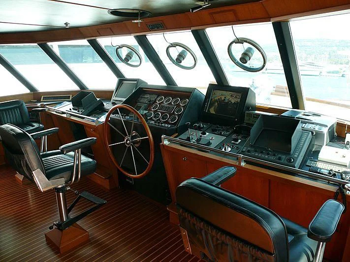 inside of a vehicle with a large speaker and a large speaker aboard C SIDE Yacht for Sale