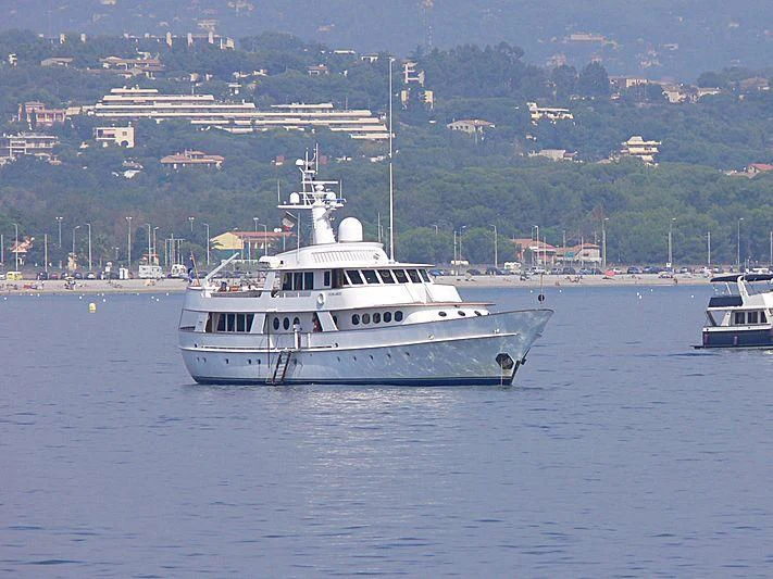 a large white boat in the water aboard C SIDE Yacht for Sale