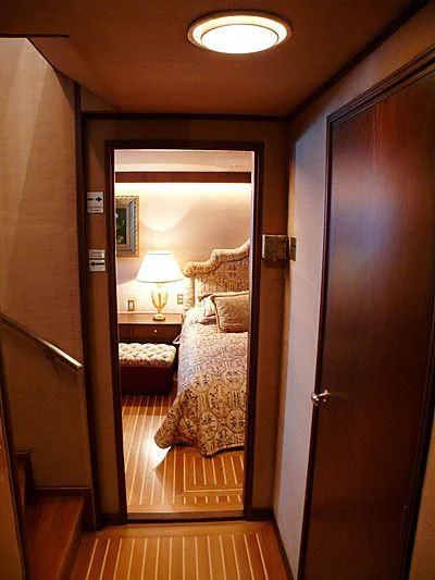 a hotel room with a bed aboard C SIDE Yacht for Sale
