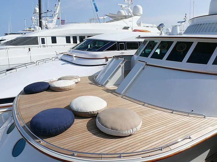 a group of plates on a boat aboard C SIDE Yacht for Sale
