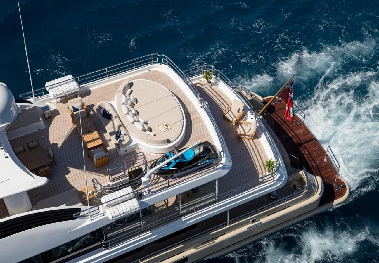 a ship on the water aboard AMIGOS Yacht for Charter