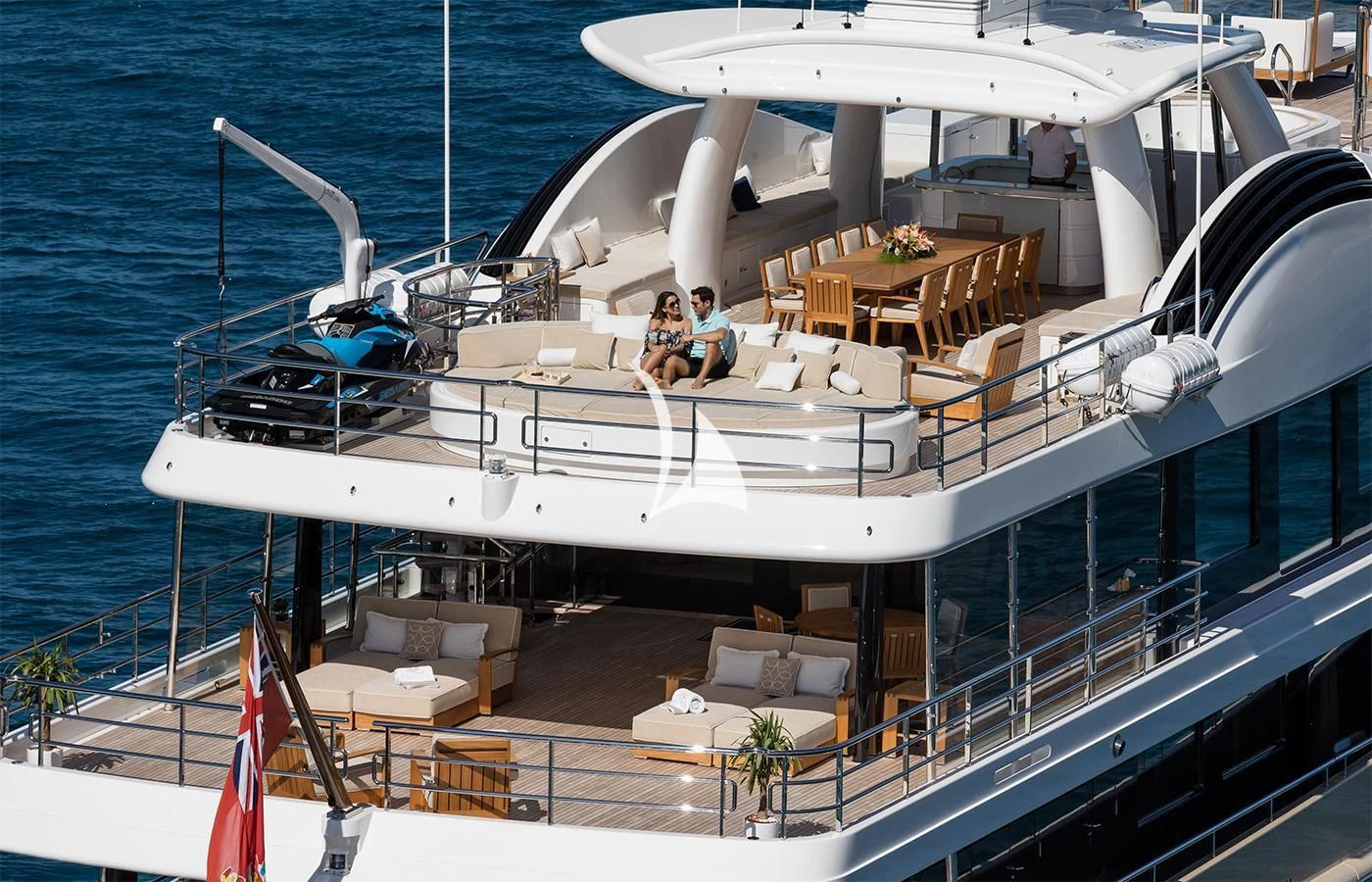 a boat with people on it aboard AMIGOS Yacht for Charter
